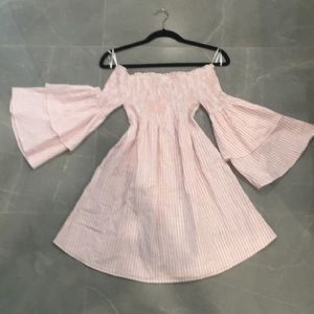 Paper Heart Pink and White Striped Mini Dress
